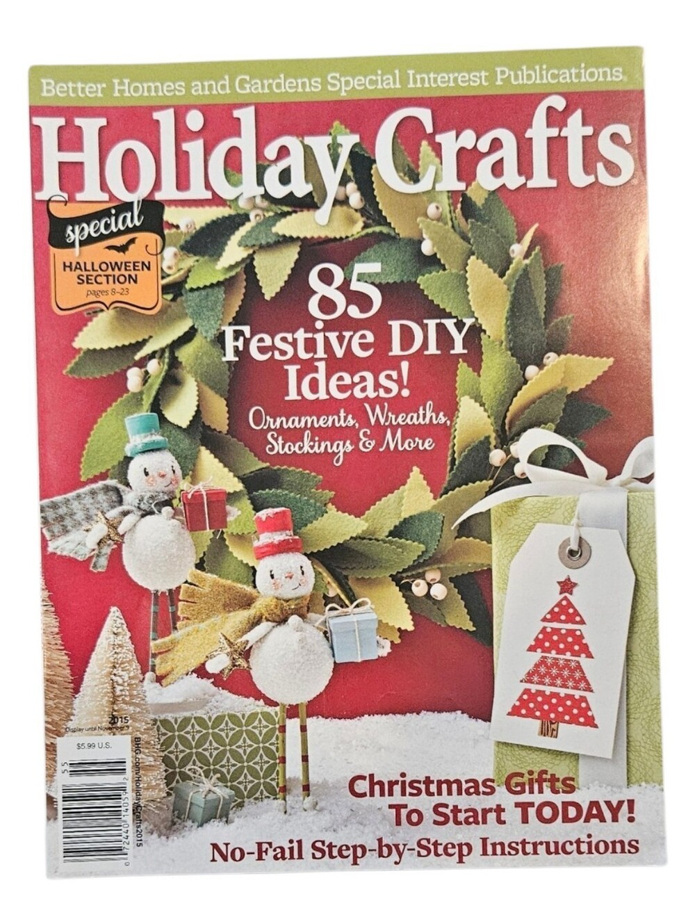Better Homes&Gardens Holiday Crafts Magazine 2015 85 Festive DIY Ideas Halloween